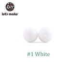 9mm 50pc Silicone Beads Round Baby Teether Eco-friendly BPA Free Baby Teething Pacifier Chain Bead silicone rodents Let's Make