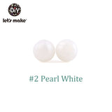 9mm 50pc Silicone Beads Round Baby Teether Eco-friendly BPA Free Baby Teething Pacifier Chain Bead silicone rodents Let's Make