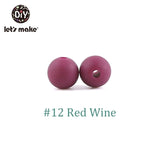 9mm 50pc Silicone Beads Round Baby Teether Eco-friendly BPA Free Baby Teething Pacifier Chain Bead silicone rodents Let's Make