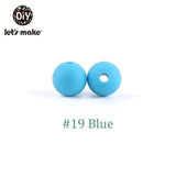 9mm 50pc Silicone Beads Round Baby Teether Eco-friendly BPA Free Baby Teething Pacifier Chain Bead silicone rodents Let's Make