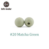 9mm 50pc Silicone Beads Round Baby Teether Eco-friendly BPA Free Baby Teething Pacifier Chain Bead silicone rodents Let's Make