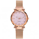 Rose Gold Women Watch 2020 Top Brand Luxury Magnetic Starry Sky Lady Wrist Watch Mesh Female Clock For Dropship relogio feminino