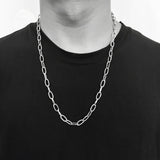 AOMU 2020 Personality Hip Hop Multilayer Necklace Metal Cross Pendant Silver Color Chain Necklace for Women Men Unisex Jewelry