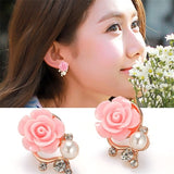 2020 New Fashion Round Dangle Drop Korean Earrings For Women Geometric Round Heart Gold Earring Wedding Jewelry 8g
