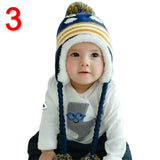 Toddler Kids Baby Boy Girl Winter Warm Knitted Crochet Earflap Beanie Hat Cap Wool Cute Penguin 2020 New Design Kids Hats