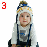 Toddler Kids Baby Boy Girl Winter Warm Knitted Crochet Earflap Beanie Hat Cap Wool Cute Penguin 2020 New Design Kids Hats