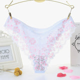 TERMEZY Sexy Panties Women Lace Low-waist Briefs Female Breathable Embroidery Underwear Transparent G String Underpant Lingerie