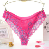 TERMEZY Sexy Panties Women Lace Low-waist Briefs Female Breathable Embroidery Underwear Transparent G String Underpant Lingerie