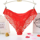 TERMEZY Sexy Panties Women Lace Low-waist Briefs Female Breathable Embroidery Underwear Transparent G String Underpant Lingerie