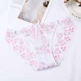 TERMEZY Sexy Panties Women Lace Low-waist Briefs Female Breathable Embroidery Underwear Transparent G String Underpant Lingerie