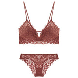 CINOON New Women's underwear Set Lace Sexy Push-up Bra And Panty Sets Comfortable Brassiere Embroidery Cotton Lingerie set