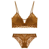 CINOON New Women's underwear Set Lace Sexy Push-up Bra And Panty Sets Comfortable Brassiere Embroidery Cotton Lingerie set