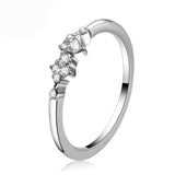 New Trendy Crystal Engagement Claws Design Hot Sale Rings For Women AAA White Zircon Cubic elegant rings Female Wedding jewerly