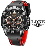 LIGE 2020 New Fashion Blue Mens Watches Top Brand Luxury Clock Sports Chronograph Waterproof Quartz Watch Men Relogio Masculino