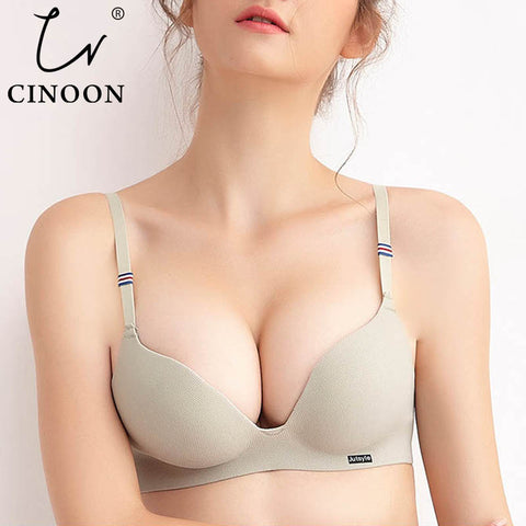 CINOON Fashion Sexy Bras for Women Push Up Lingerie Seamless Bra Bralette Wire Free Brassiere Female Underwear Intimates