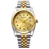 2020 WLISTH New Luxury Gold Watch Lady Men Lover Stainless Steel Quartz Waterproof Male Wristwatches for men Analog Auto date cl