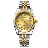 2020 WLISTH New Luxury Gold Watch Lady Men Lover Stainless Steel Quartz Waterproof Male Wristwatches for men Analog Auto date cl