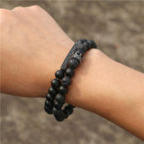 New 3Pc/Sets Micro Pave CZ 8mm Disco Ball & Bar Charms Bracelets Sets 6mm Matte Beads Stone Bracelet Men Women Jewelry bileklik