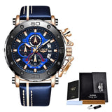 2020 Top Brand LIGE Men Watches Fashion Sport Leather Watch Mens Luxury Date Waterproof Quartz Chronograph Relogio Masculino+Box