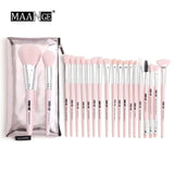 MAANGE Makeup brushes set professional with Natural Hair Foundation Powder Eyeshadow Make up Brush Blush 6pcs-20pcs