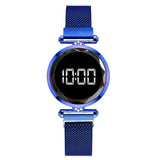 Luxury LED Women Magnetic Bracelet Watches Rose Gold Digital Dress Watch Quartz Wristwatch Ladies Clock relogio feminino