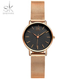 2020 SK Super Slim Sliver Mesh Stainless Steel Watches Women Top Brand Luxury Casual Clock Ladies Wrist Watch Relogio Feminino