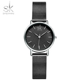 2020 SK Super Slim Sliver Mesh Stainless Steel Watches Women Top Brand Luxury Casual Clock Ladies Wrist Watch Relogio Feminino