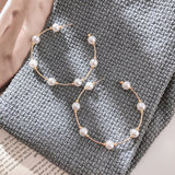 Trend Simulation Pearl Long Earrings Female White Round Pearl Wedding Pendant Earrings Fashion Korean Jewelry Earrings