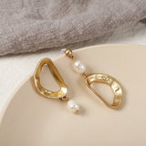 Trend Simulation Pearl Long Earrings Female White Round Pearl Wedding Pendant Earrings Fashion Korean Jewelry Earrings
