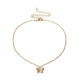 JCYMONG Bohemian Cute Butterfly Choker Necklace For Women Gold Silver Color Clavicle Chain 2020 Fashion Female Chocker Jewelry