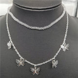 JCYMONG Bohemian Cute Butterfly Choker Necklace For Women Gold Silver Color Clavicle Chain 2020 Fashion Female Chocker Jewelry