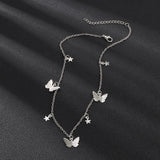 JCYMONG Bohemian Cute Butterfly Choker Necklace For Women Gold Silver Color Clavicle Chain 2020 Fashion Female Chocker Jewelry