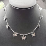 JCYMONG Bohemian Cute Butterfly Choker Necklace For Women Gold Silver Color Clavicle Chain 2020 Fashion Female Chocker Jewelry