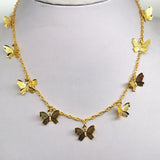 JCYMONG Bohemian Cute Butterfly Choker Necklace For Women Gold Silver Color Clavicle Chain 2020 Fashion Female Chocker Jewelry