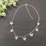JCYMONG Bohemian Cute Butterfly Choker Necklace For Women Gold Silver Color Clavicle Chain 2020 Fashion Female Chocker Jewelry