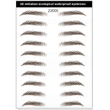 Magic 4D Hair-like Eyebrow Tattoo Sticker False Eyebrows 7 Day Long Lasting Super Waterproof Makeup Eye Brow Stickers Cosmetics
