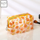 XZP Waterproof Transparent Cosmetic Cute Bags Storage Pouch Makeup Organizer Approved Clear Case Toiletry Bag PVC Zipper Travel