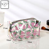 XZP Waterproof Transparent Cosmetic Cute Bags Storage Pouch Makeup Organizer Approved Clear Case Toiletry Bag PVC Zipper Travel