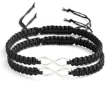 QIHE JEWELRY 2pcs Infinity Handmade Bracelet Set Friendship Bracelet Set Infinity Love Couples Bracelet Set Infinity Jewelry