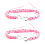 QIHE JEWELRY 2pcs Infinity Handmade Bracelet Set Friendship Bracelet Set Infinity Love Couples Bracelet Set Infinity Jewelry