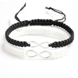 QIHE JEWELRY 2pcs Infinity Handmade Bracelet Set Friendship Bracelet Set Infinity Love Couples Bracelet Set Infinity Jewelry