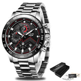 Relogio Masculino 2020 New Watches Men Luxury Brand LIGE Chronograph Men Sports Watches Waterproof Full Steel Quartz Men's Watch