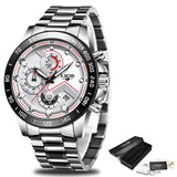 Relogio Masculino 2020 New Watches Men Luxury Brand LIGE Chronograph Men Sports Watches Waterproof Full Steel Quartz Men's Watch