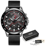 Relogio Masculino 2020 New Watches Men Luxury Brand LIGE Chronograph Men Sports Watches Waterproof Full Steel Quartz Men's Watch