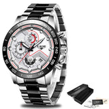 Relogio Masculino 2020 New Watches Men Luxury Brand LIGE Chronograph Men Sports Watches Waterproof Full Steel Quartz Men's Watch