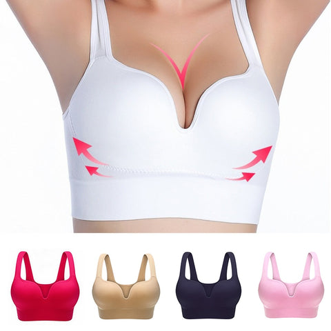 CINOON Bras For Women Underwear Sexy Lingerie Solid Bra Seamless Push Up Cotton Tops Bralette Brassiere Wireless Sports Vest