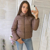 FORERUN Fashion Bubble Coat Solid Standard Collar Oversized Short Jacket Winter Autumn Female Puffer Jacket Parkas Mujer 2020