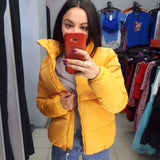 FORERUN Fashion Bubble Coat Solid Standard Collar Oversized Short Jacket Winter Autumn Female Puffer Jacket Parkas Mujer 2020