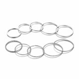 Original Design Gold Color Round Hollow Geometric Rings Set For Women Fashion Cross Twist Open Ring  Joint Ring Female Jewelry