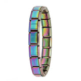 Hapiship 2018 Women's Jewelry 9mm Width Itanlian Elastic Charm Bracelet  Fashion  Stainless Steel Bangle ST-